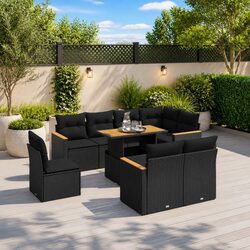 Comfortable 9-Piece Garden Sofa Set for Family Gatherings