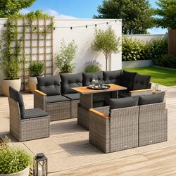 Comfortable and Valuable 9 Piece Garden Sofa Set