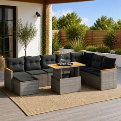 Comfortable and Reliable 9 Piece Garden Sofa Set