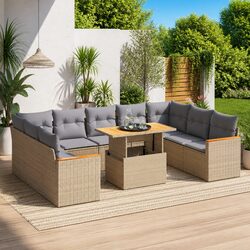 Comfortable and Versatile 10-Piece Garden Sofa Set