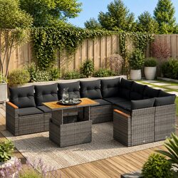 Comfortable and Affordable 10-Piece Garden Sofa Set