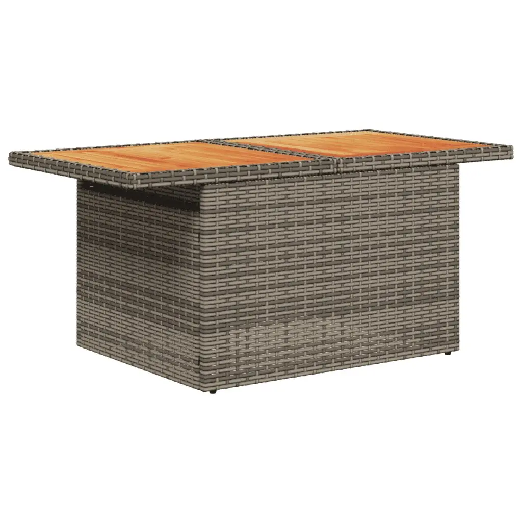 Garden Sofa Set 10 Piece Outdoor Furniture Grey Poly Rattan Modular Patio