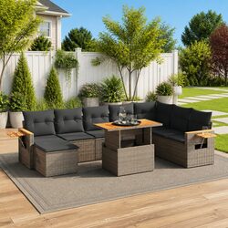 Comfortable and Reliable 9 Piece Garden Sofa Set