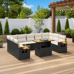 10-Piece Garden Sofa Set: Durable and Comfortable Outdoor Seating
