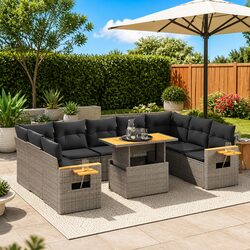 Quality 10-Piece Garden Sofa Set: Durable and Stylish