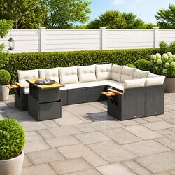 Reliable 10-Piece Garden Sofa Set for Comfortable Outdoors
