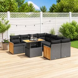 Comfort Meets Quality in This 9-Piece Garden Sofa Set