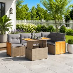 Warm 6-Piece Garden Sofa Set for Outdoor Enjoyment
