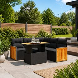 Comfortable and Versatile 6 Piece Garden Sofa Set