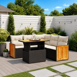 Comfortable and Durable 6-Piece Garden Sofa Set