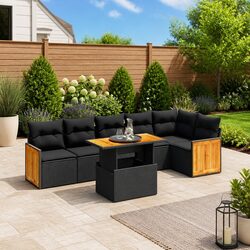 Reliable 7 Piece Garden Sofa Set for Outdoor Comfort