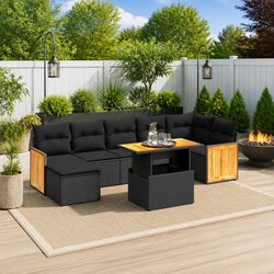 Comfortable and Practical 8-Piece Garden Sofa Set