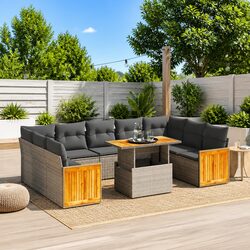 Comfortable and Affordable 10-Piece Garden Sofa Set