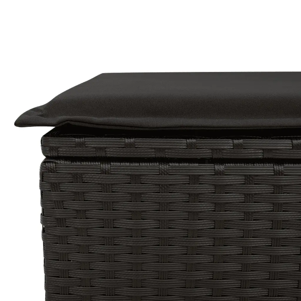 Garden Sofa Set Outdoor Furniture 10 Piece Patio Lounge Black Poly Rattan