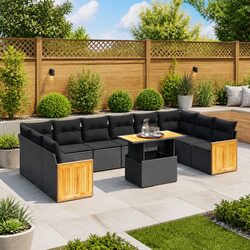 Reliable 11 Piece Garden Sofa Set with Easy Maintenance