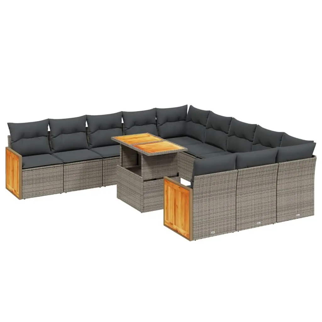 11 Piece Garden Sofa Set in Grey