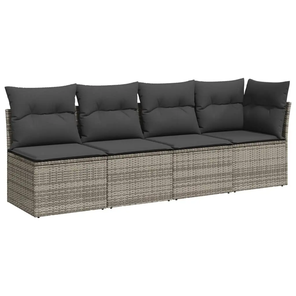 Garden Sofa Set 8 Piece Outdoor Furniture Patio Lounge Grey Poly Rattan Modular