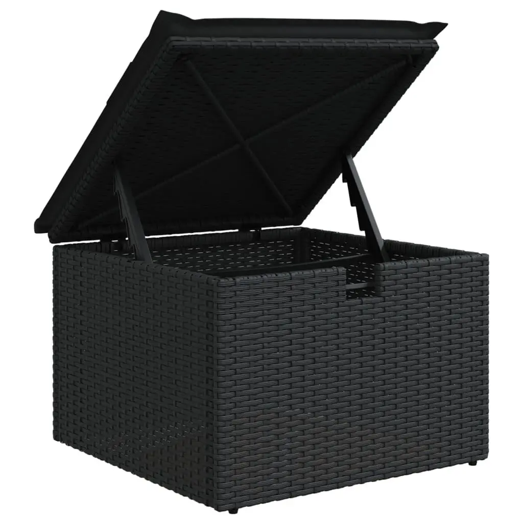 Black Poly Rattan 6 Piece Garden Set