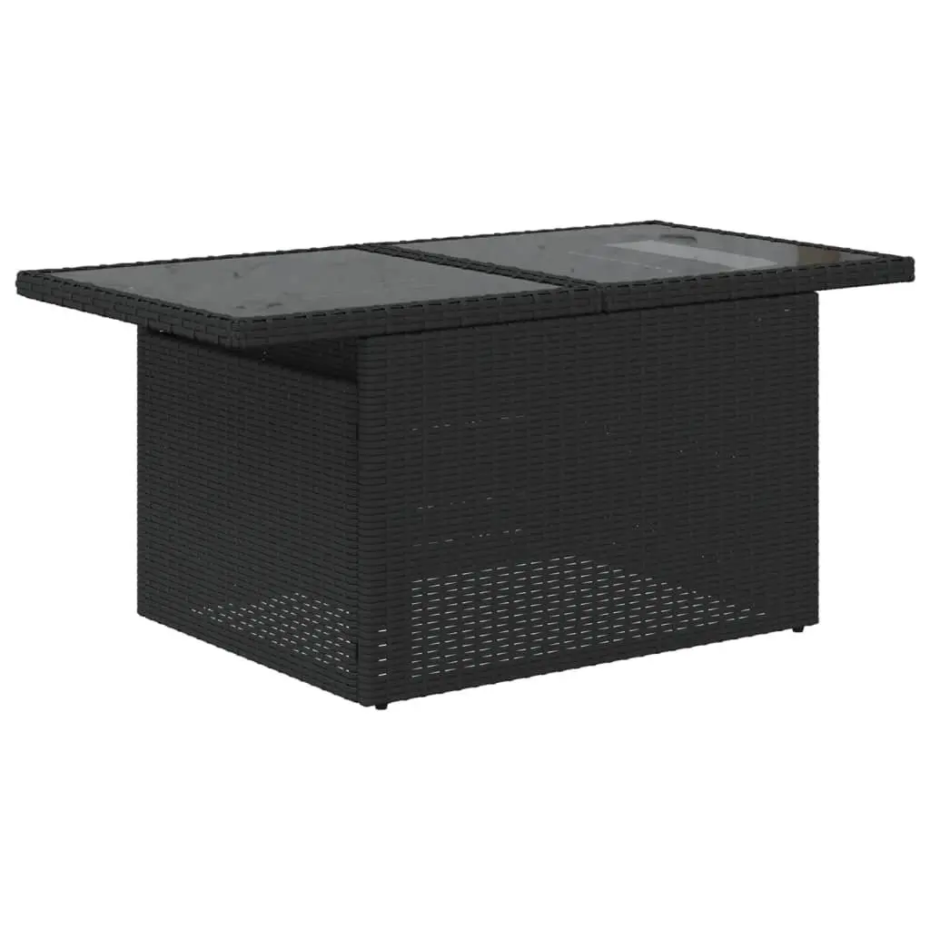 Garden Sofa Set 8 Piece Outdoor Furniture Modular Black