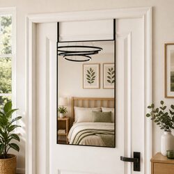 Black Aluminium Frame Door Mirror: Practical and Reliable