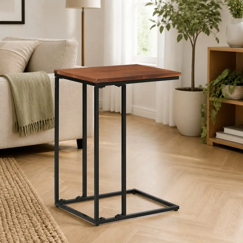 Brown Wooden Accent Table
