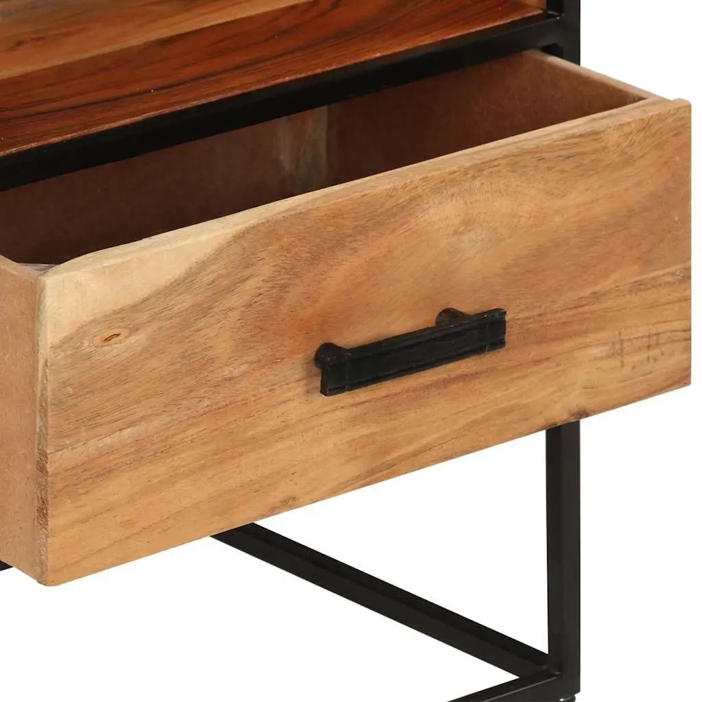 Bedside Table with Storage in Solid Acacia Wood