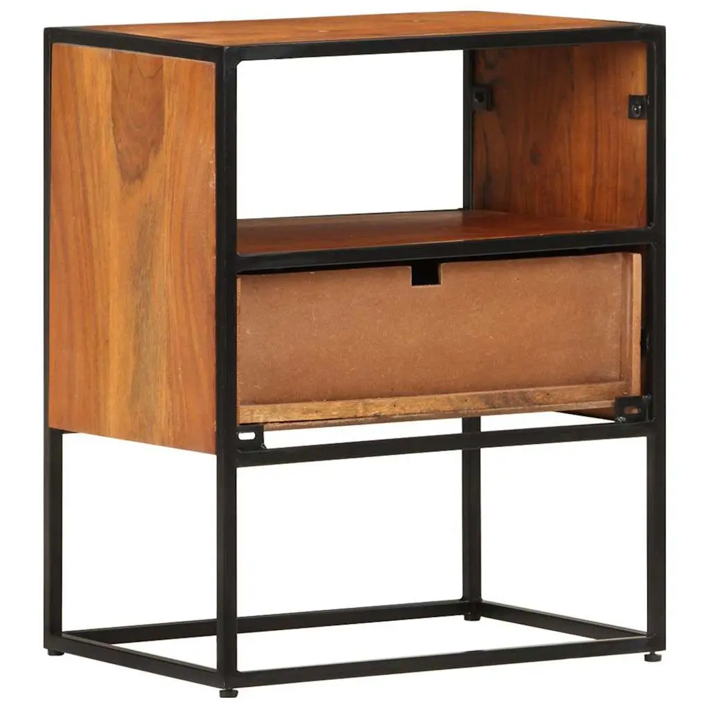 Bedside Table 40x30x50 cm Solid Acacia Wood Cabinet Nightstand 1 Drawer