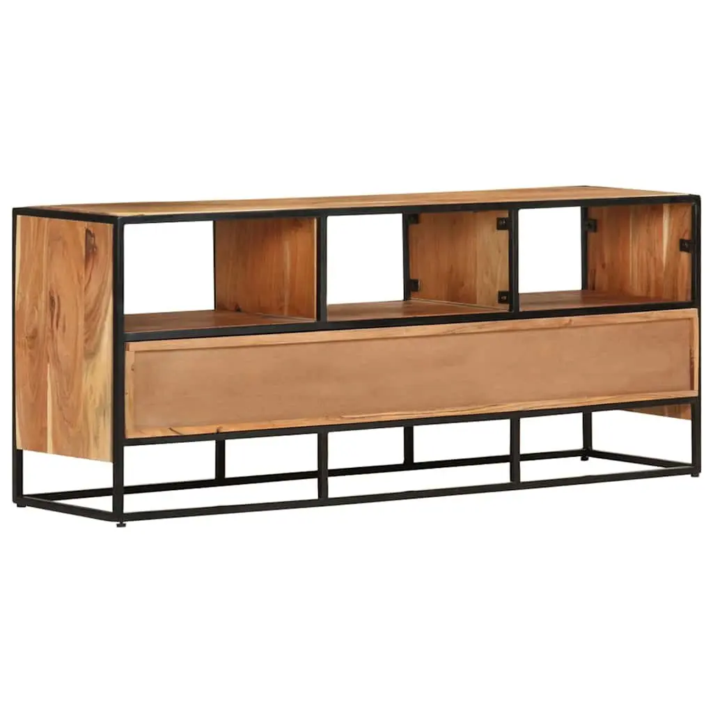 TV Cabinet 110x30x45cm Solid Acacia Wood Drawers Shelves Sideboard Brown
