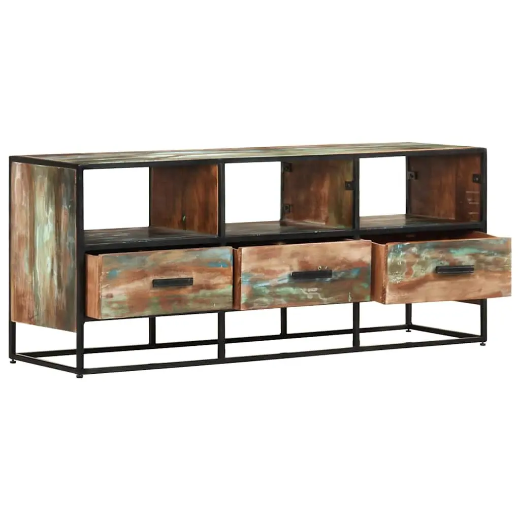 110x30x45 cm Solid Wood TV Cabinet with Storage