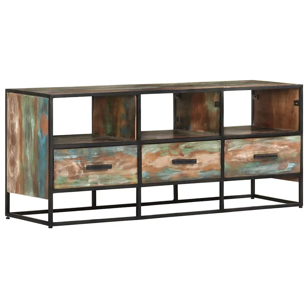 110x30x45 cm Solid Wood TV Cabinet with Storage