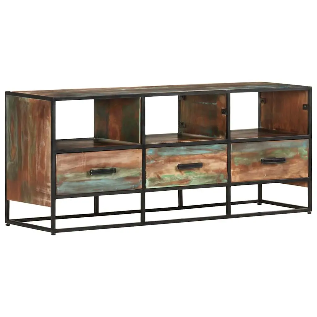 110x30x45 cm Solid Wood TV Cabinet with Storage