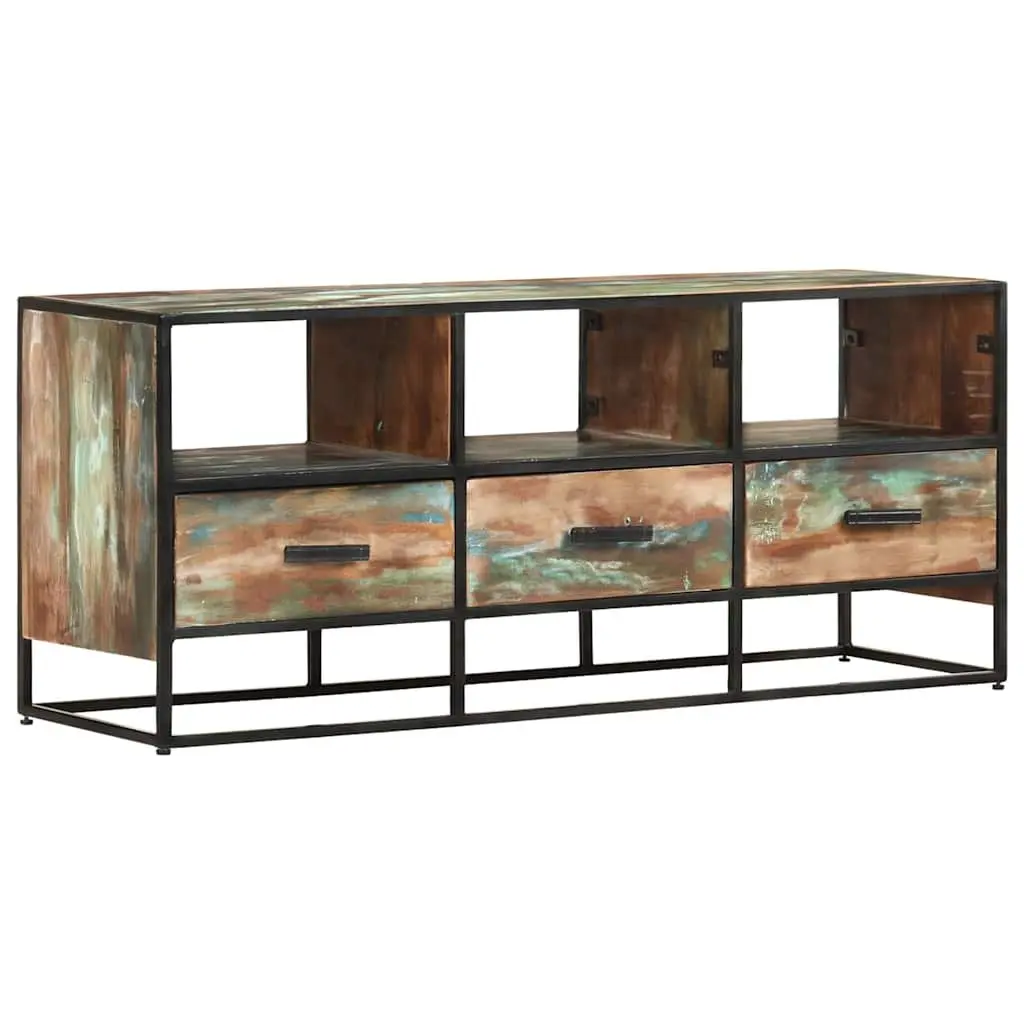 110x30x45 cm Solid Wood TV Cabinet with Storage