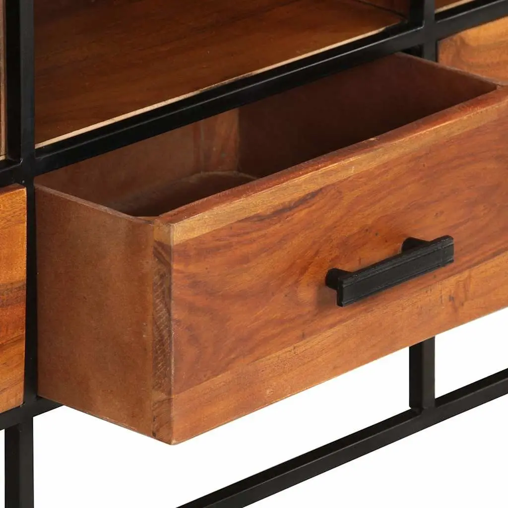 TV Cabinet Storage Unit 110x30x45 cm Brown Wood with 3 Drawers 3 Shelves