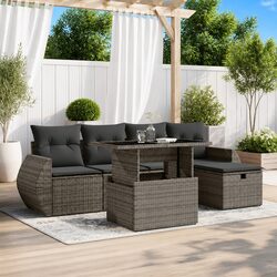 Comfortable 6 Piece Grey Garden Sofa Set for Your Patio
