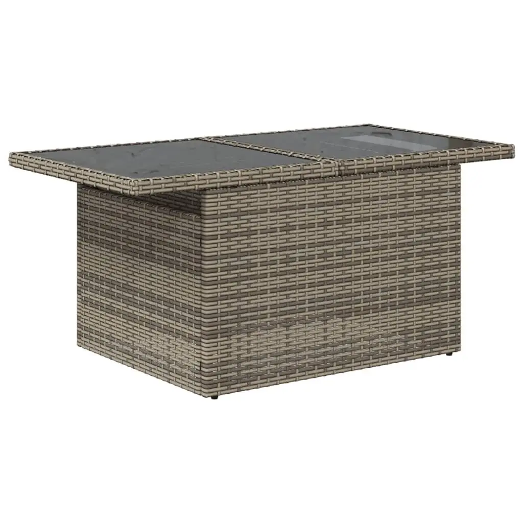 Garden Sofa Set 8 Piece Outdoor Furniture Grey Poly Rattan Modular Patio Lounge