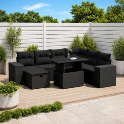 Comfortable 8-Piece Garden Sofa Set with Easy Care Features