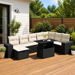 Comfort and Durability in This 9-Piece Garden Sofa Set