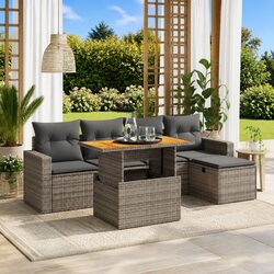Comfortable 6-Piece Garden Sofa Set for Outdoor Use
