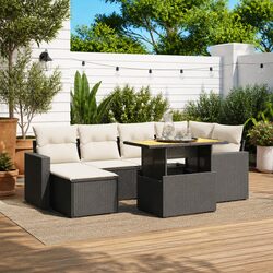 Comfortable 7-Piece Garden Sofa Set for Outdoor Enjoyment