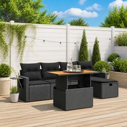 Warm and Practical Black Garden Sofa Set for Your Outdoor Needs