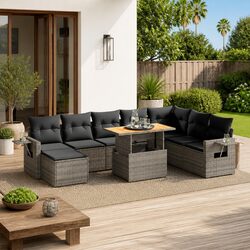 Comfortable and Stylish 9-Piece Garden Sofa Set