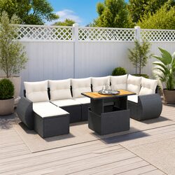 Comfort and Value - 8-Piece Garden Sofa Set in Black