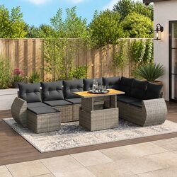 Quality 9-Piece Garden Sofa Set with Practical Features