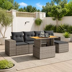 Comfortable 6-Piece Garden Sofa Set with Easy Maintenance