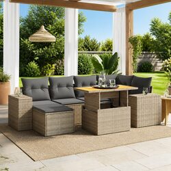 Comfortable and Reliable 7-Piece Garden Sofa Set