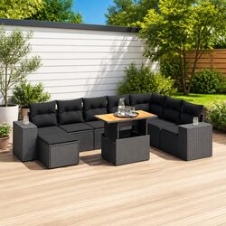 Value-Driven 9-Piece Outdoor Garden Sofa Set