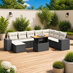 Comfortable and Practical 9-Piece Garden Sofa Set