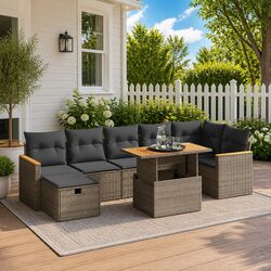 Comfortable and Affordable 8-Piece Garden Sofa Set