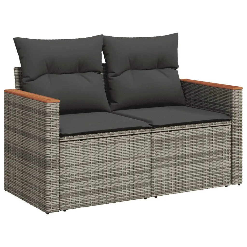 Garden Sofa Set 8 Piece Outdoor Furniture Patio Seating Grey Modular