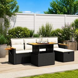 6-Piece Comfortable Garden Sofa Set with Removable Cushions